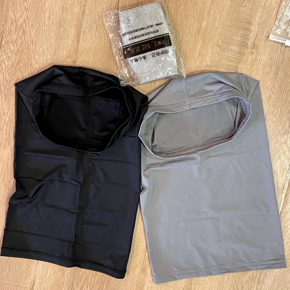 Face mask neck cover 2 pcs+12‎ filters NWT